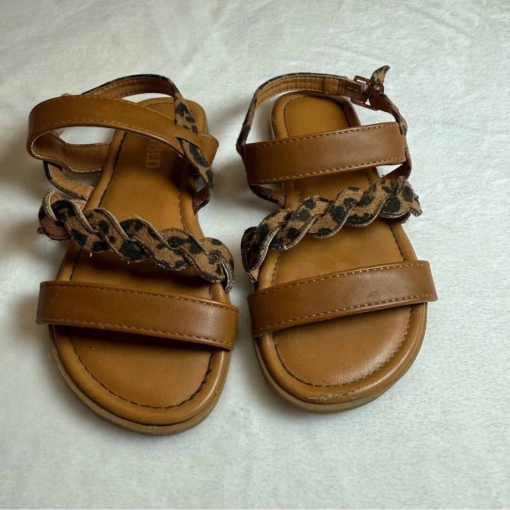 Unr8ed Leopard Print Strap Sandals
